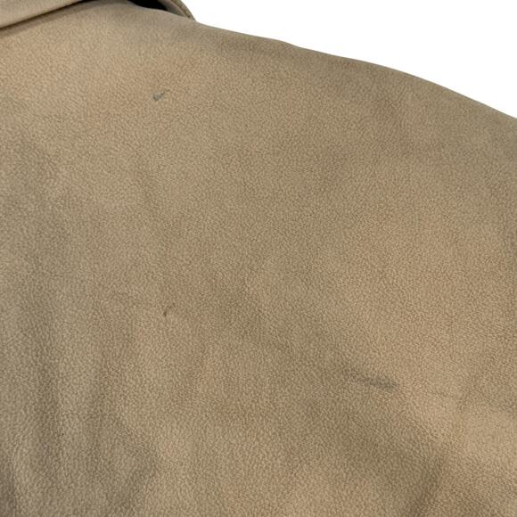 Men's 42R Barcelino SF Tan Car Coat Made in Germany Zip Pockets Cotton S/Med - Picture 9 of 15